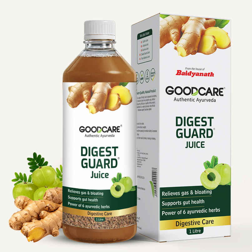 Goodcare Digest Guard Juice For Healthy Gut And Helps Relive Bloating With Power Of 6 Ayurveda Herb Goodcare Digest Guard Juice For Healthy Gut And Helps Relive Bloating With Power Of 6 Ayurveda Herb