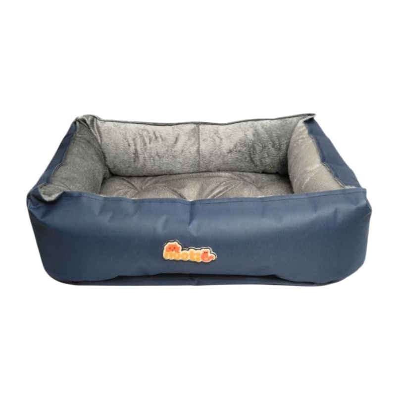 Nootie Anti-Slip Bed for Small Dogs & Cats - Blue & Grey