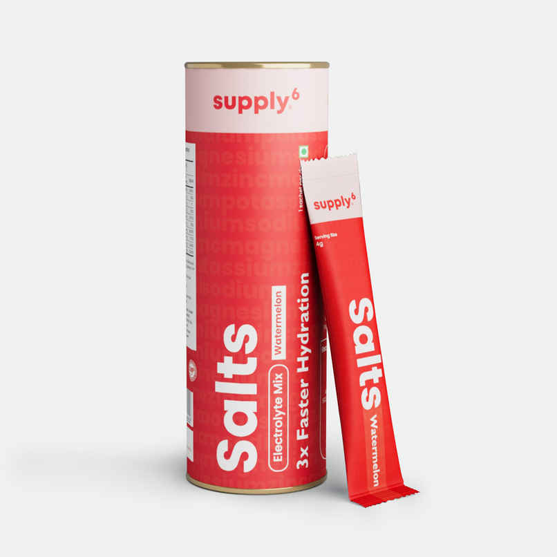 Supply6 Salts | Electrolyte Mix | Sodium, Potassium, Magnesium, Zinc, Fiber | Watermelon