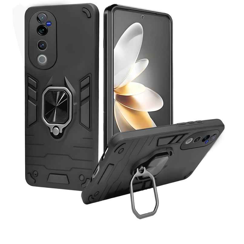 Artistque Case for Vivo V40 / V40 Pro / T3 Ultra Back Cover - Ring Stand Armor Cover