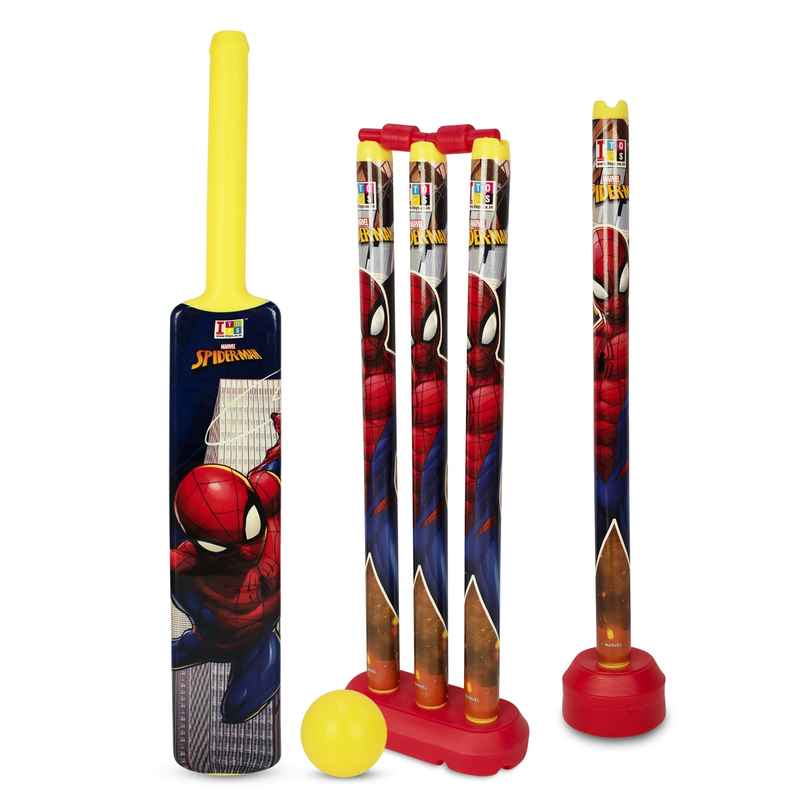 Itoys T20 Cricket Blast 4 Wickets With Bat No 4- Spiderman (Colour May Vary)