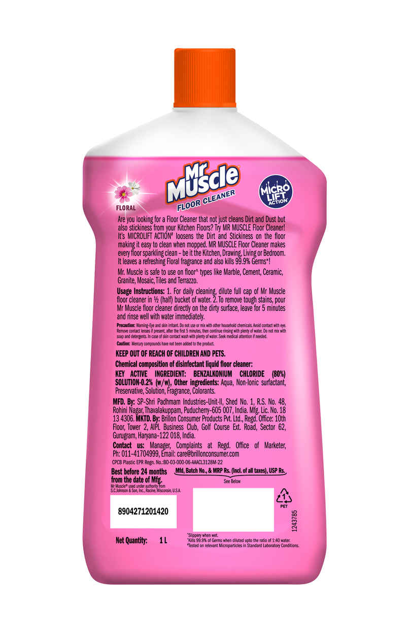Mr. Muscle Floral Perfection Floor Cleaner Liquid Mr. Muscle Floral Perfection Floor Cleaner Liquid