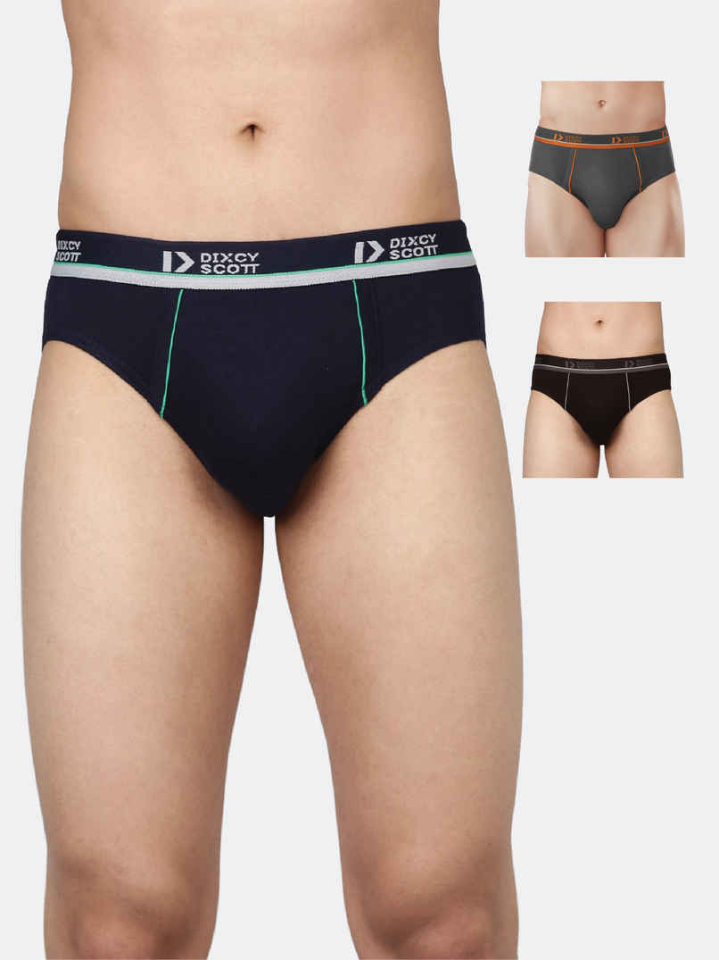 Dixcy Scott Men's Replay Brief | 100% Combed Cotton - Soft & Breathable | Assorted Dixcy Scott Men's Replay Brief | 100% Combed Cotton - Soft & Breathable | Assorted