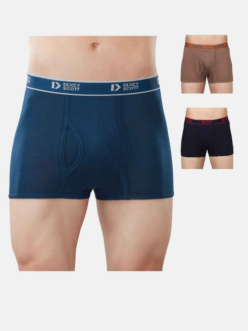 Dixcy Scott Men's Swish Trunk | 100% Combed Cotton - Soft & Breathable | Assorted Dixcy Scott Men's Swish Trunk | 100% Combed Cotton - Soft & Breathable | Assorted