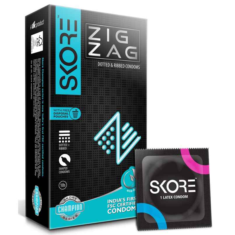 Skore Zig Zag Condoms | Personal Care Product