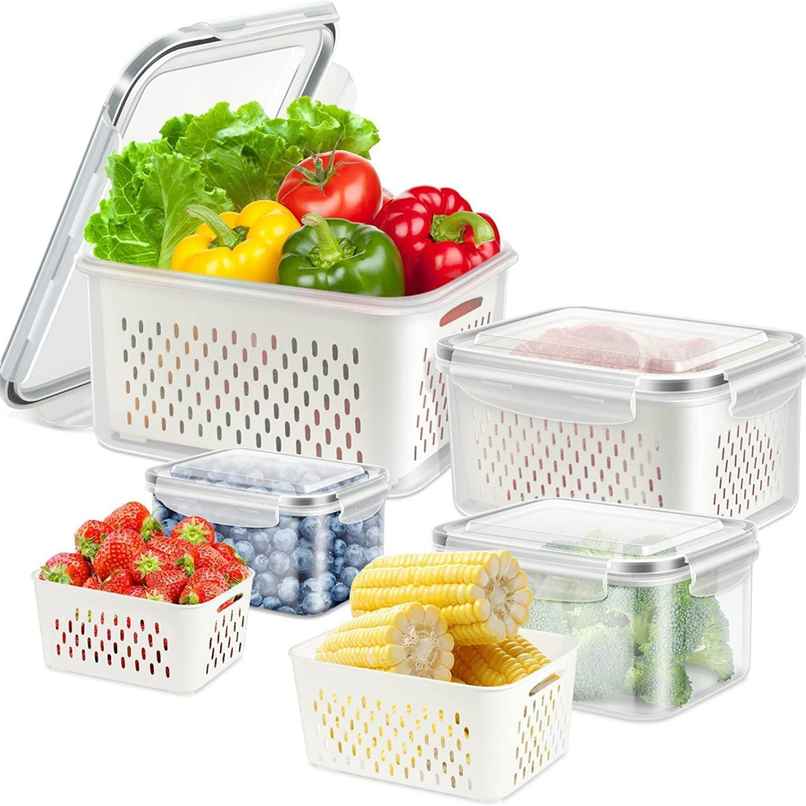 ReeQ Premium Fridge Storage Container Set Multi Size ReeQ Premium Fridge Storage Container Set Multi Size