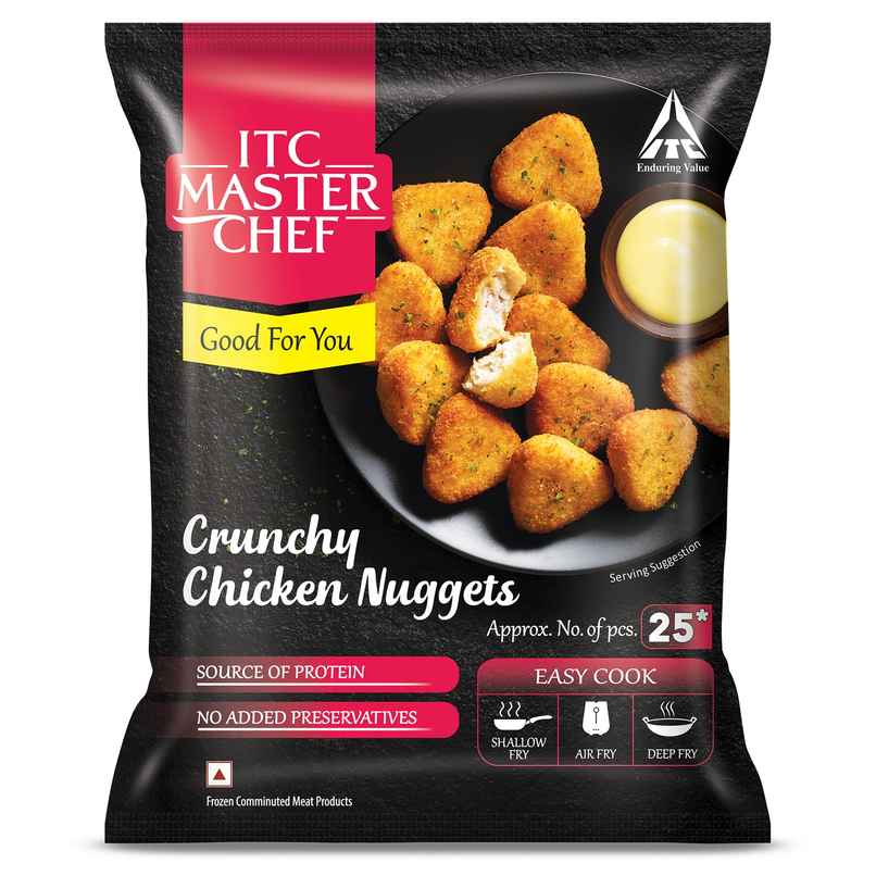 ITC Master Chef Crunchy Chicken Nuggets | Source of Protein | No Added Preservatives | 25 pieces