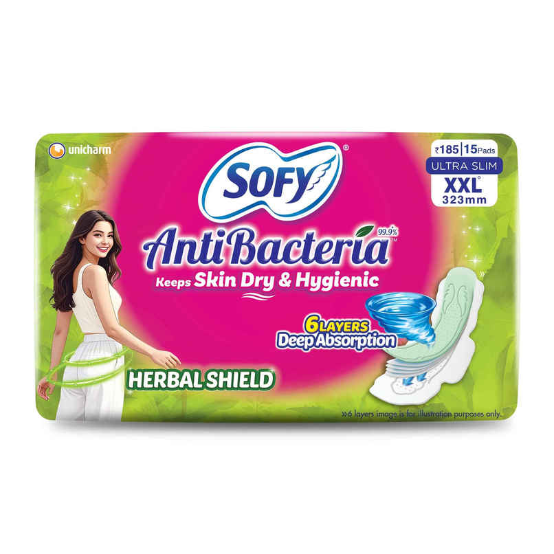 Sofy AntiBacteria XXL Sanitary Pads |6 Layer Deep Absorption Sofy AntiBacteria XXL Sanitary Pads |6 Layer Deep Absorption