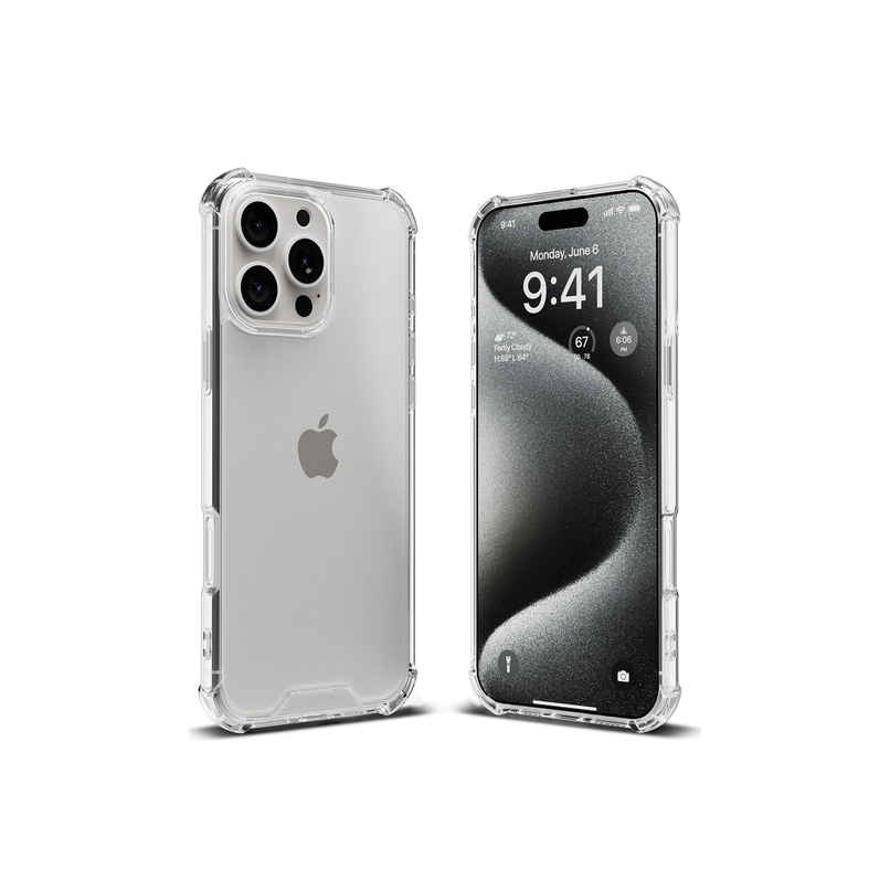 ExpressB For iPhone 16 Pro Case Cover Anti-Scratch Shockproof Bumper Pc+Tpu - Clear