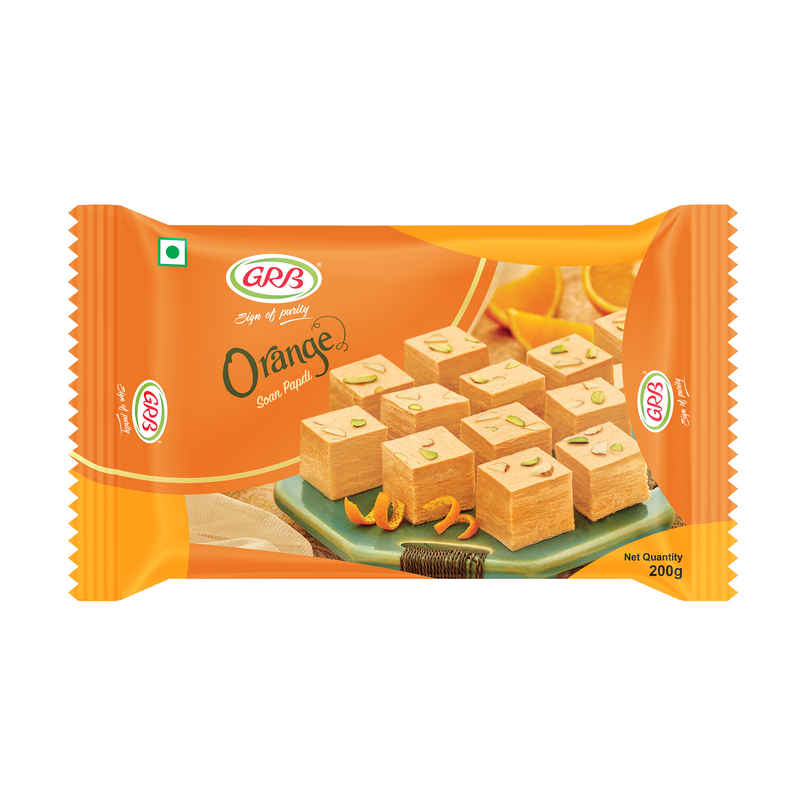 GRB Orange Soan Papdi | Traditional Indian Sweet GRB Orange Soan Papdi | Traditional Indian Sweet