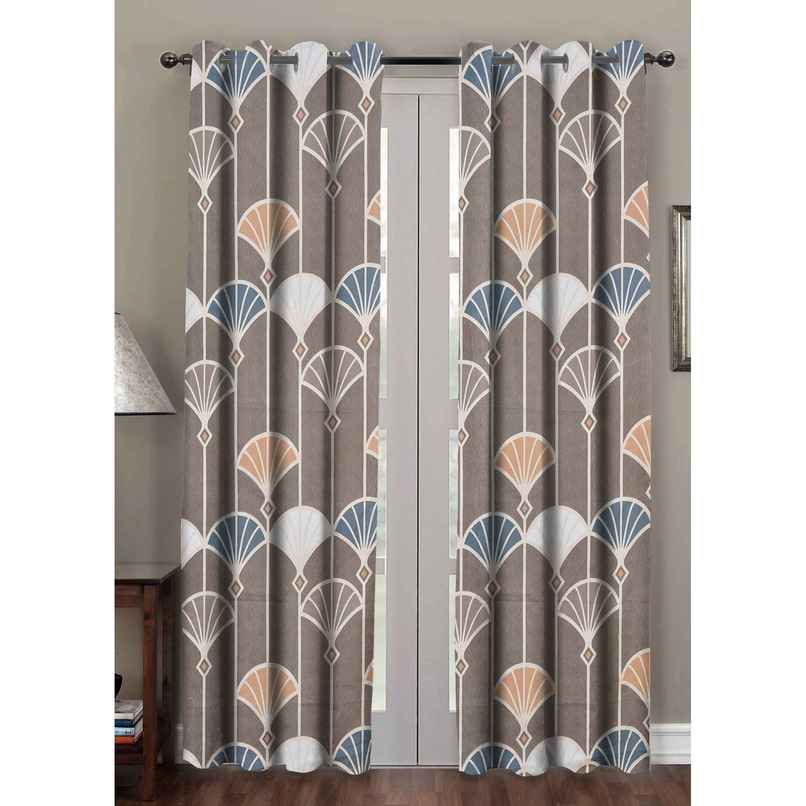 BAY6 Polyester Long Door Curtains - Set of 2 - (8x4 ft) - Multicolor BAY6 Polyester Long Door Curtains - Set of 2 - (8x4 ft) - Multicolor