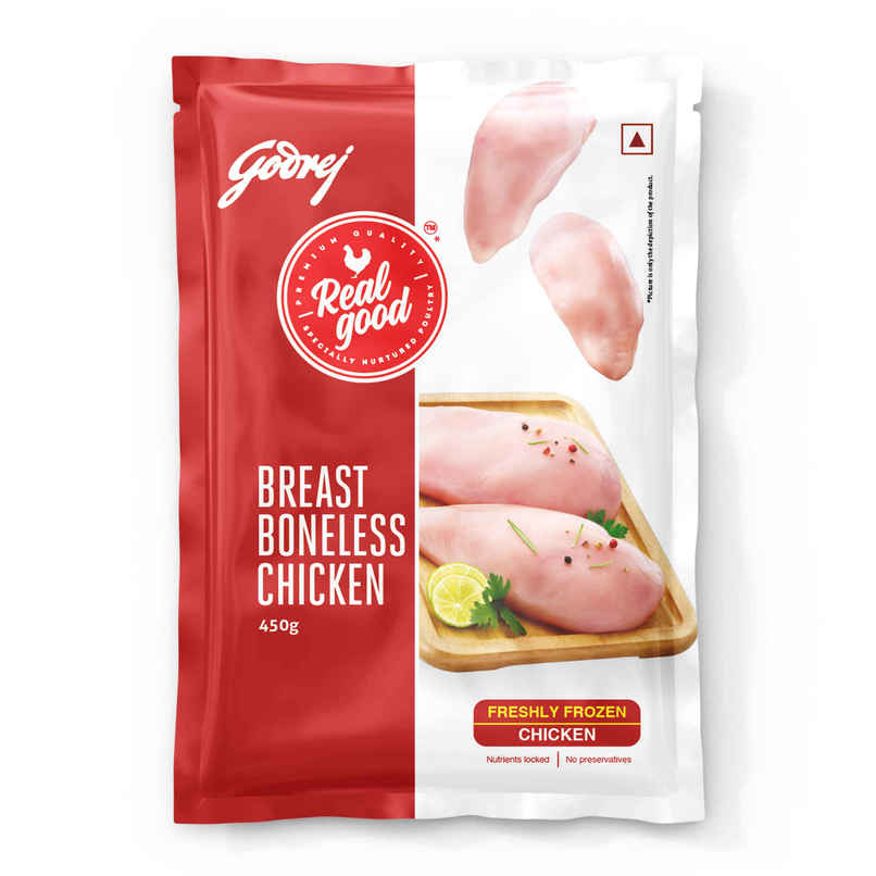 Godrej Real Good Chicken Breast Boneless | Freshly Frozen | No Hormones, No Preservatives Godrej Real Good Chicken Breast Boneless | Freshly Frozen | No Hormones, No Preservatives