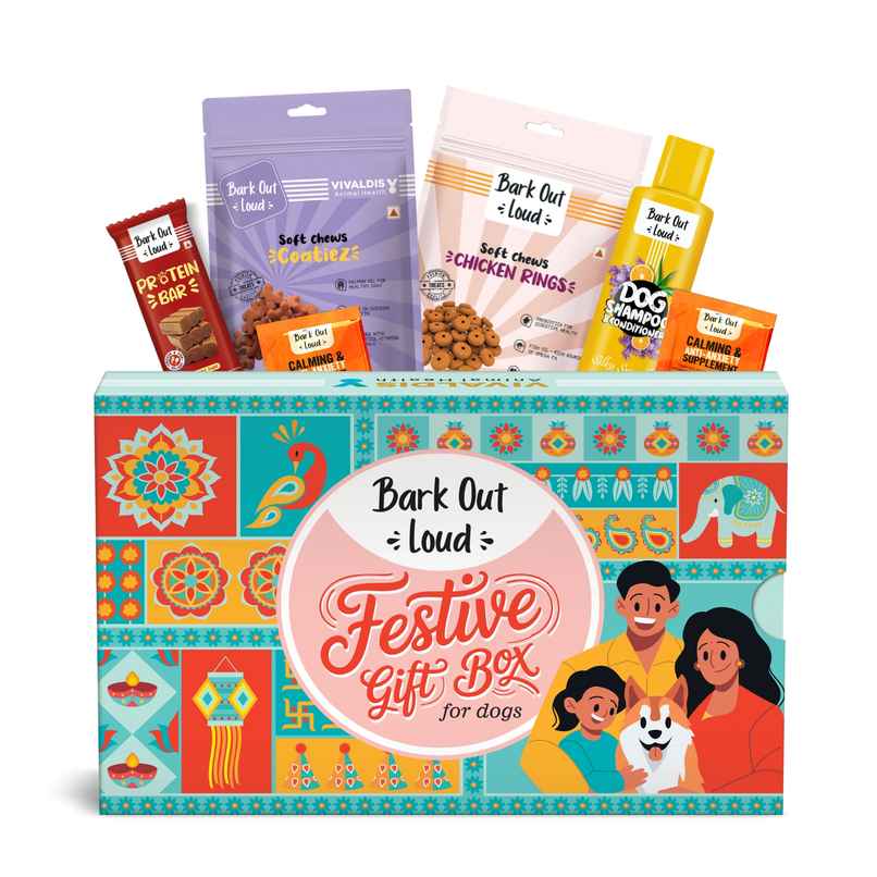 Bark Out Loud Special Dog Gift Box | Treats, Shampoo & Supplements
