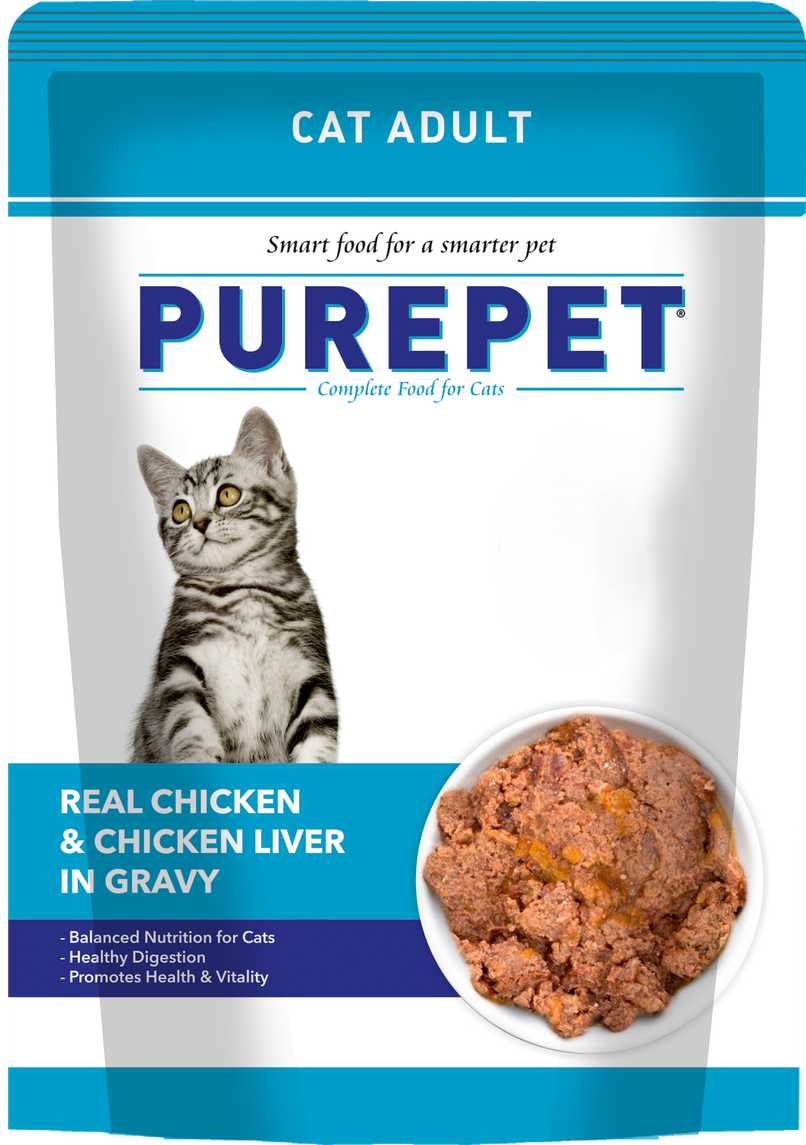 Purepet Real Chicken and Chicken Liver in Gravy,Wet cat food Purepet Real Chicken and Chicken Liver in Gravy,Wet cat food