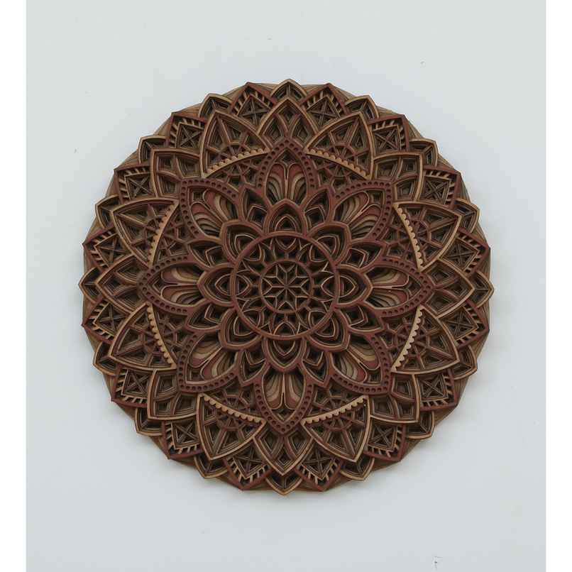 Casacraft From Pepperfry Laser Cut Design Flower Mdf Abstract Wall Art Brown