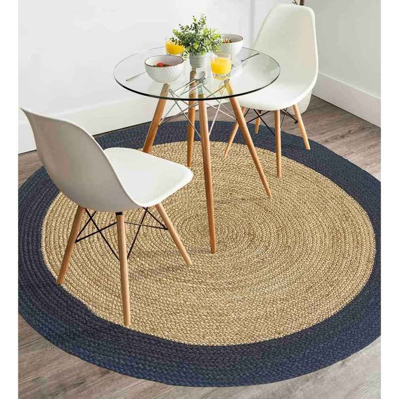 Casacraft by Pepperfry Round Carpet | Sorrell Brown | 3 feet