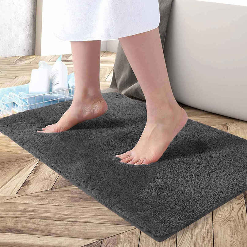 Polyester Anti Slip Mat | Grey | 18 x 30 inch | Machine Washable