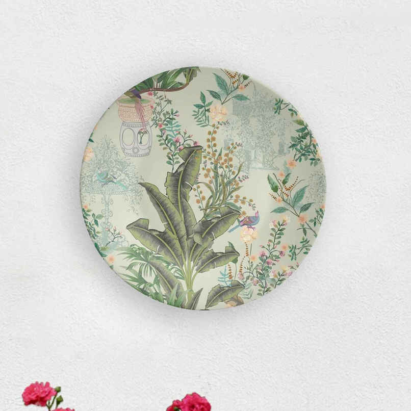 Casacraft by Pepperfry Wall Plate | Banan Leaf Retro Design Casacraft by Pepperfry Wall Plate | Banan Leaf Retro Design