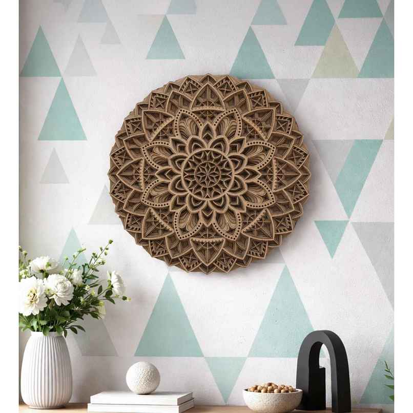 Casacraft From Pepperfry Laser Cut Design Flower Mdf Abstract Wall Art Brown Casacraft From Pepperfry Laser Cut Design Flower Mdf Abstract Wall Art Brown