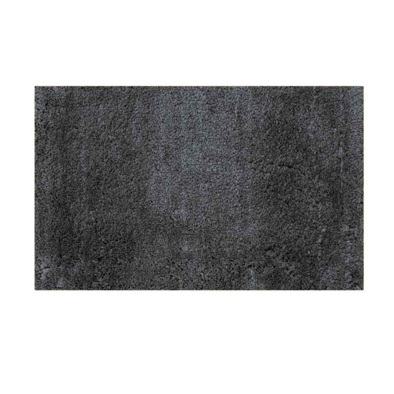 Casacraft by Pepperfry Microfibre Anti- Skid Door Mat | 43 x 31 cm | Grey Solid