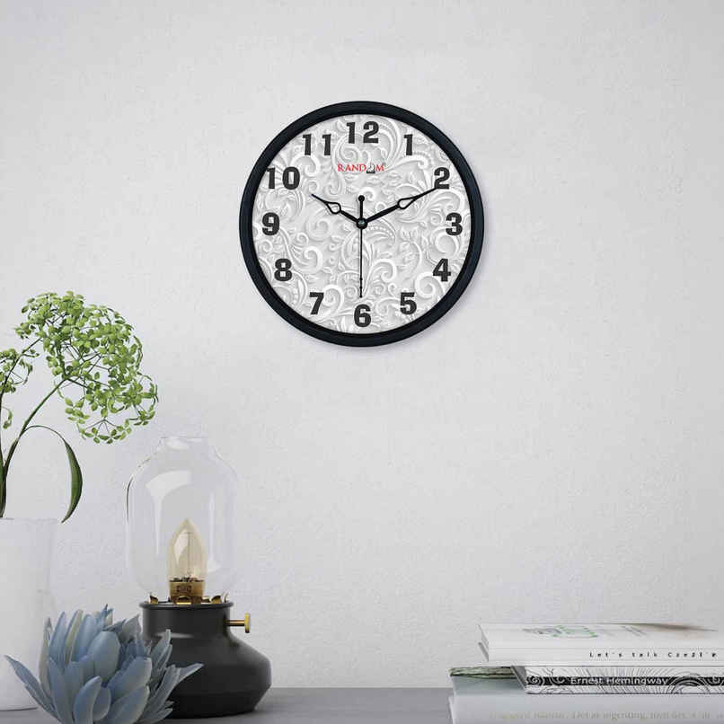 Casacraft by Pepperfry Wall Clock | White Floral Design