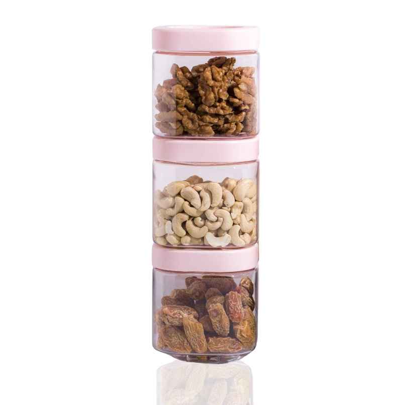 Steelo Stack & Lock Square Container 600 ml 3 Pcs Set
