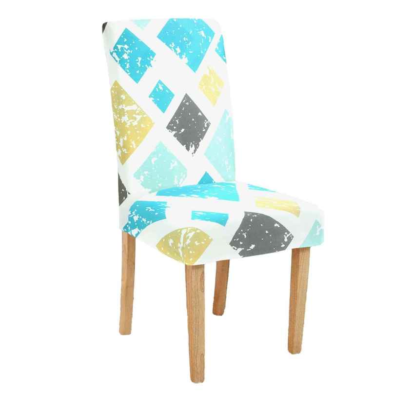 CasaCraft Pepperfry Blue Square 15x19 Inch Geometric Polyester Reversible Stretchable 4 Chair Cover CasaCraft Pepperfry Blue Square 15x19 Inch Geometric Polyester Reversible Stretchable 4 Chair Cover