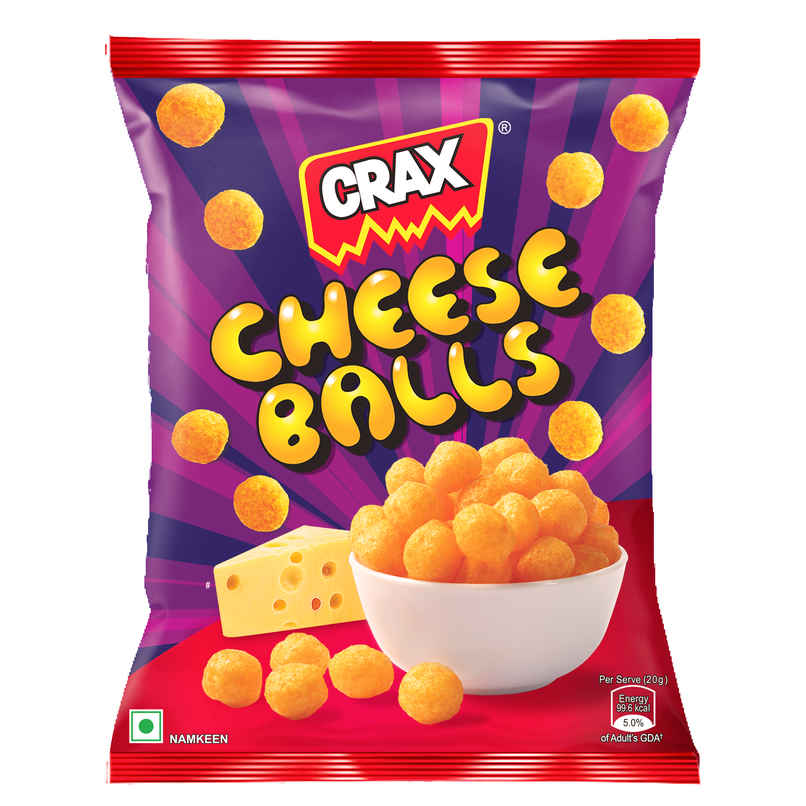 Crax Cheese Balls Puff Snacks | Crispy & Cheesy Crax Cheese Balls Puff Snacks | Crispy & Cheesy