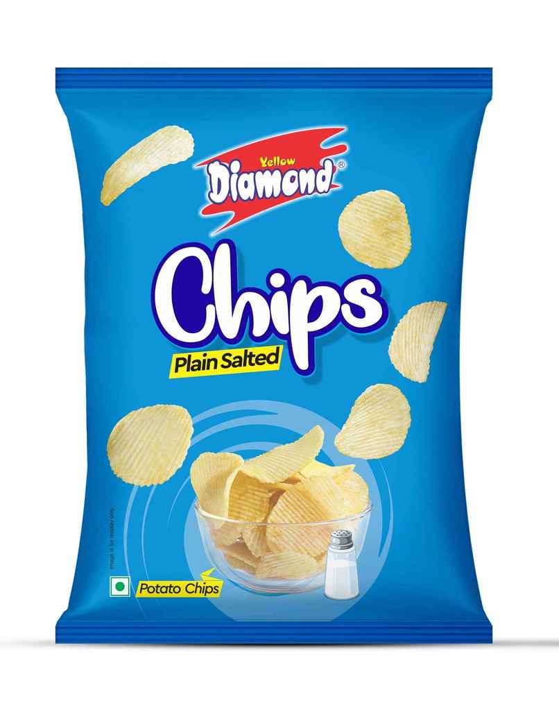 Yellow Diamond Plain Salted Chips Combo  