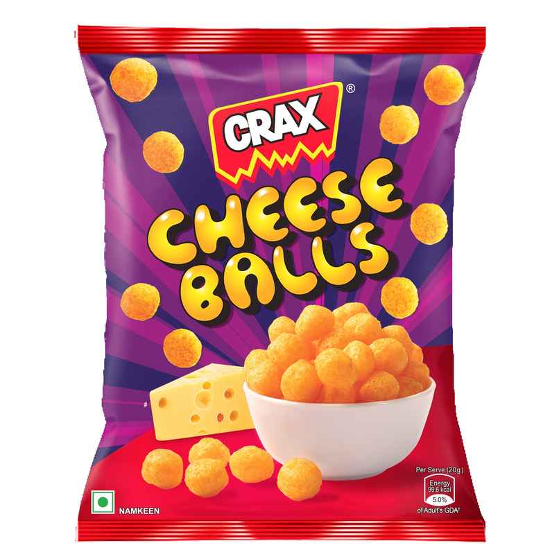 Crax Cheese Balls Puff Snacks | Crispy & Cheesy