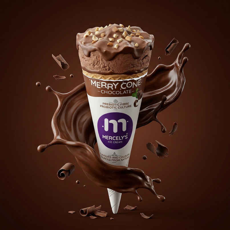 Mercelys Ice Cream Merrycone Chocolate