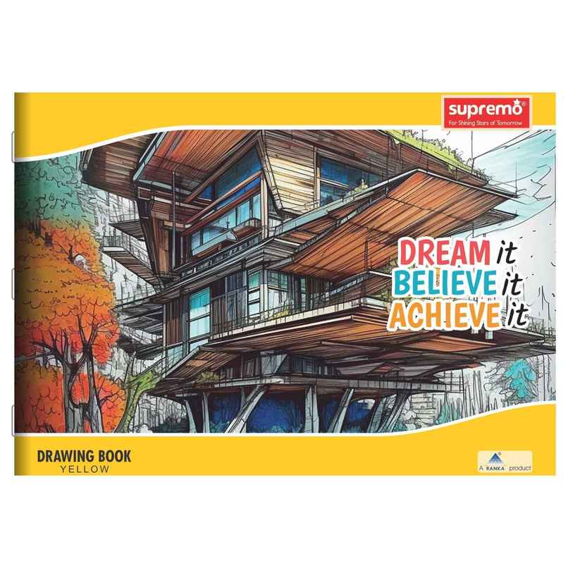 Ranka Supremo Drawing Book 27.5 X 34.7 Cm, Unruled | 36 Pages | 100 Gsm Paper | Assorted Ranka Supremo Drawing Book 27.5 X 34.7 Cm, Unruled | 36 Pages | 100 Gsm Paper | Assorted