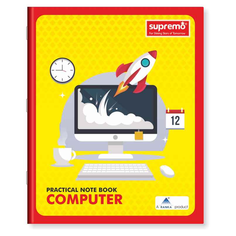 Ranka Supremo Practical Book Computer Single Line & Blank sides 100 Pages, Standard 27 X 22 cm