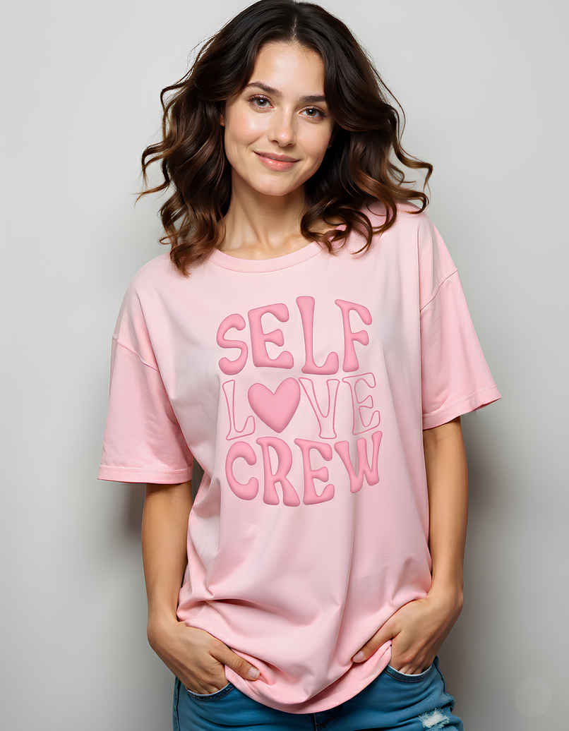 Smartees Women's Oversize Puff Printed Tshirt | Pink - M