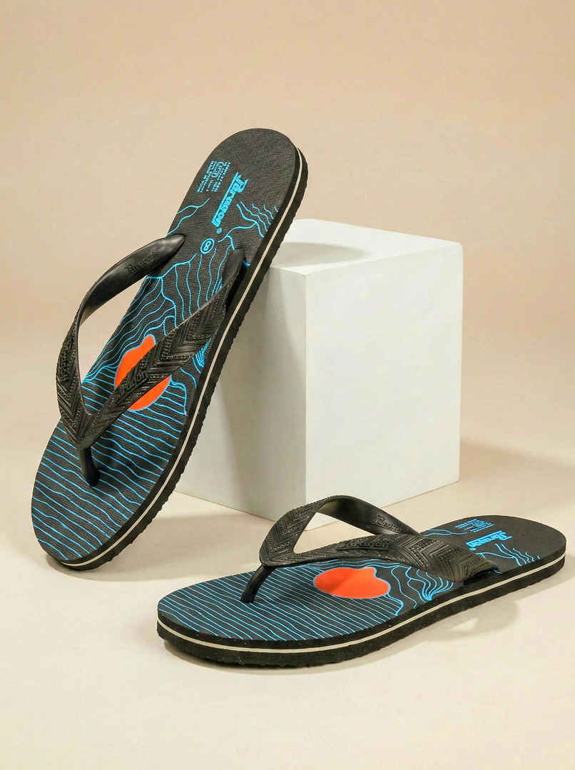 Paragon Men's Lightweight & Waterproof Hawai Slipper | Orange - UK 9