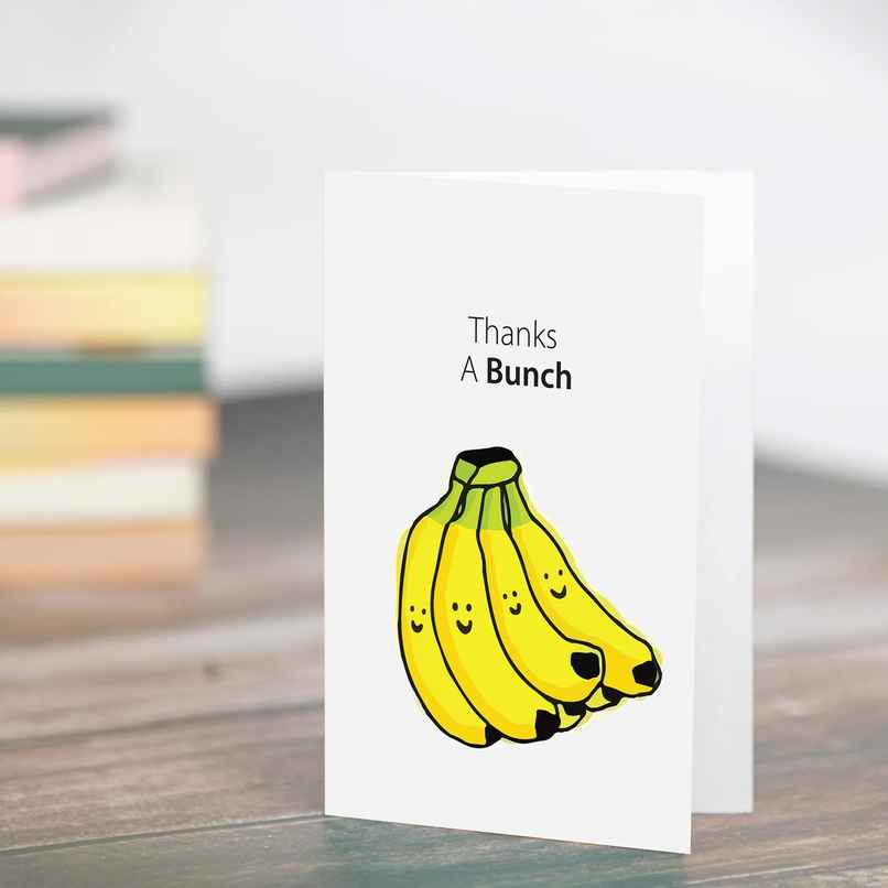 Itsy Bitsy Greeting Card & Envelope Thanks A Bunch 4 x 6 Inch |Pack Of 2