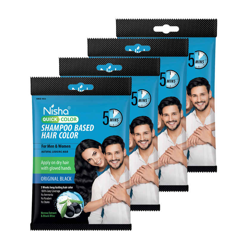 Nisha Shampoo Based Hair Color | Original Black Nisha Shampoo Based Hair Color | Original Black