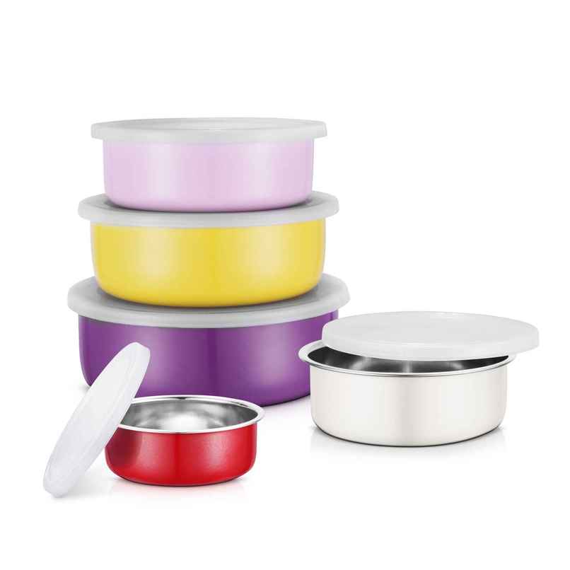 Jensons Ss 5 Pcs Rainbow Bowl Set Container Jensons Ss 5 Pcs Rainbow Bowl Set Container
