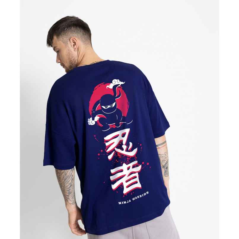 De Tees Men's Oversize T-shirt | M-OST-NAVY-NINJA | Navy - M