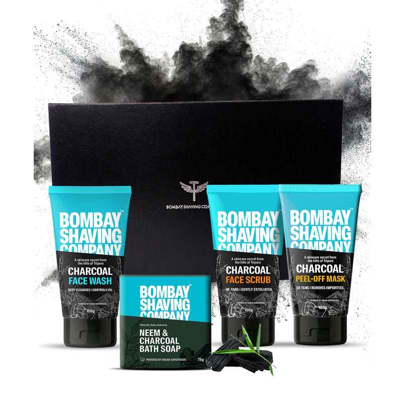 Bombay Shaving Company Activated Charcoal Facial Gift Kit For Men