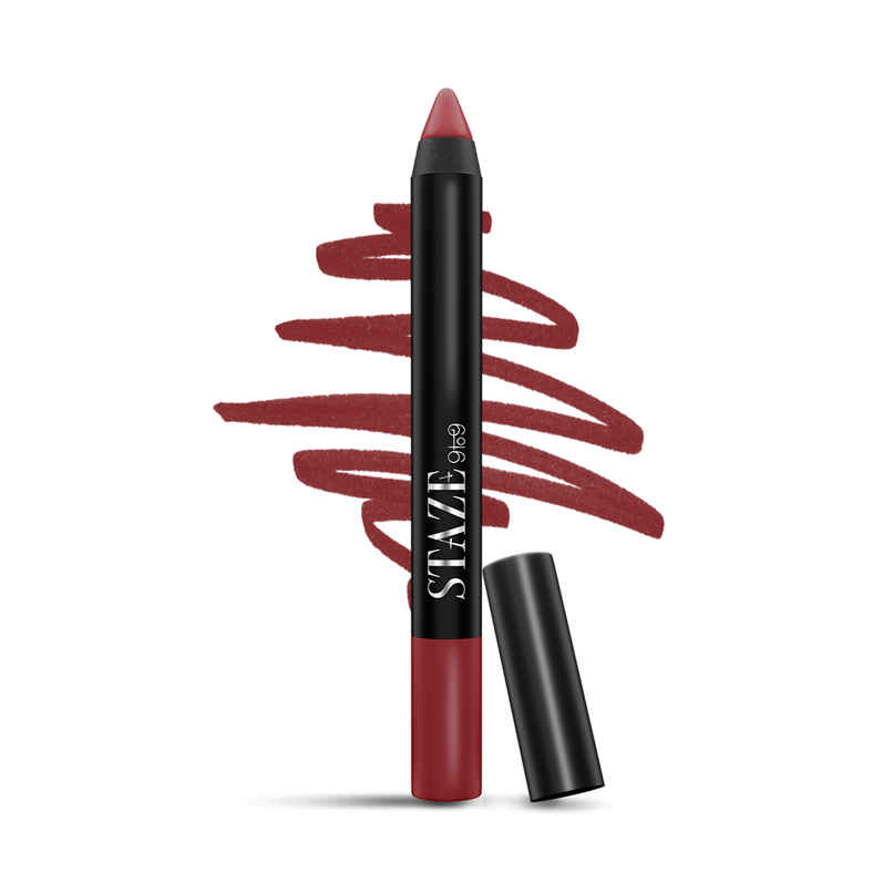 Staze Pout On Matte Tranfer-proof Lip Crayon | 10 Royally Ruby | 3.5 g