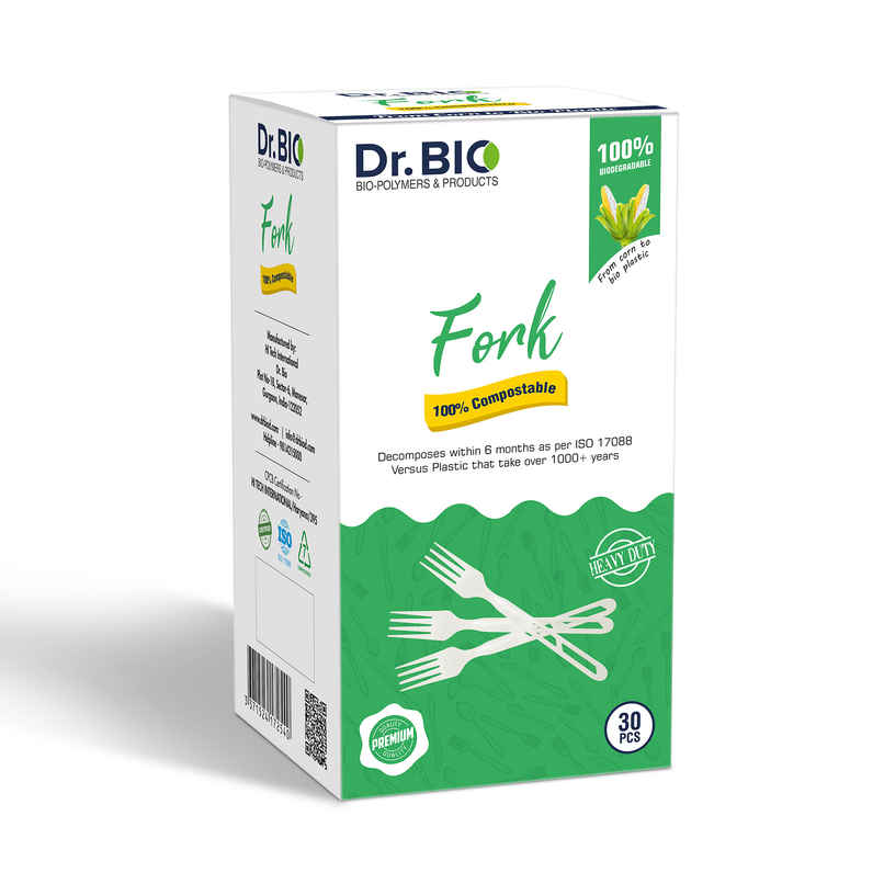 Dr. Bio Compostable Fork Disposable /Resuable