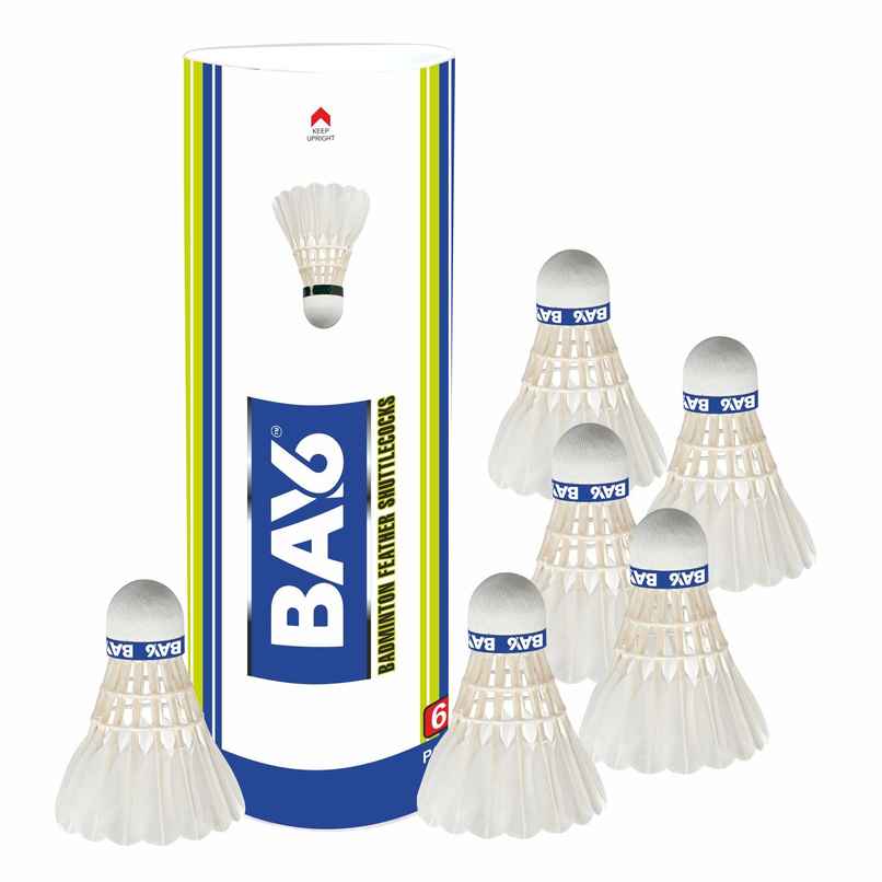 BAY6 Feather Shuttlecock Pack of 6