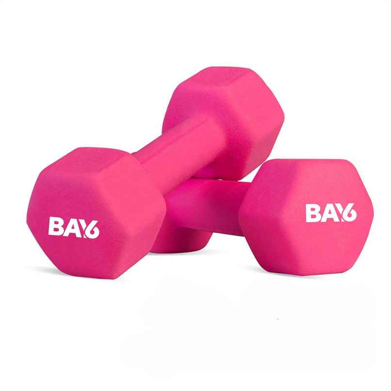 BAY6 Neoprene Dumbbell Set (1 kg X 2) | Pink