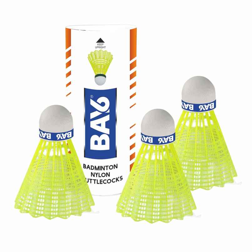 BAY6 Nylon Shuttlecock Pack of 3