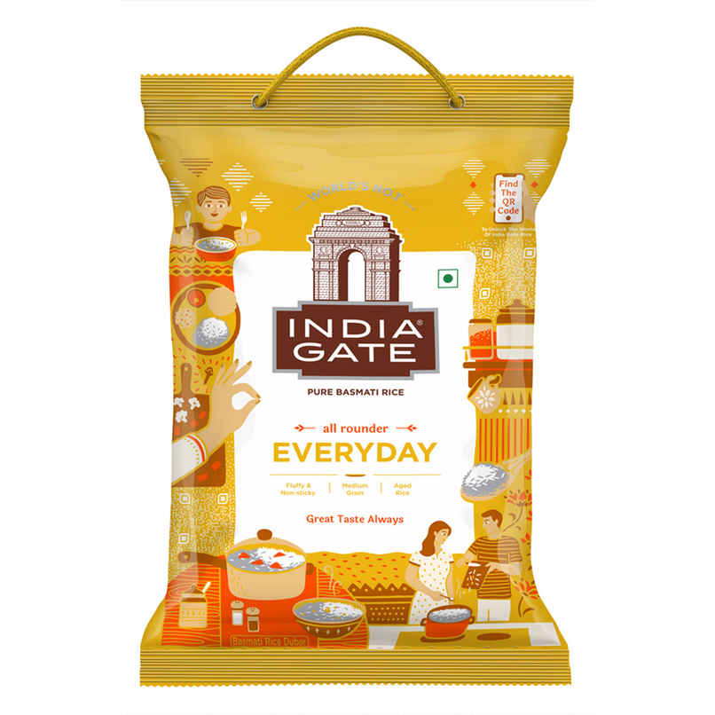 India Gate All Rounder Everyday Basmati Rice | Aged Rice | Fluffy and Non-Sticky