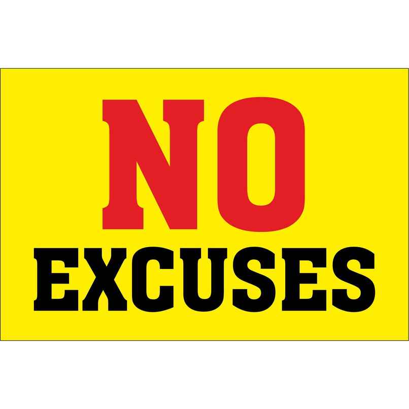 Samsidhi Auto No Excuses Car Sticker
