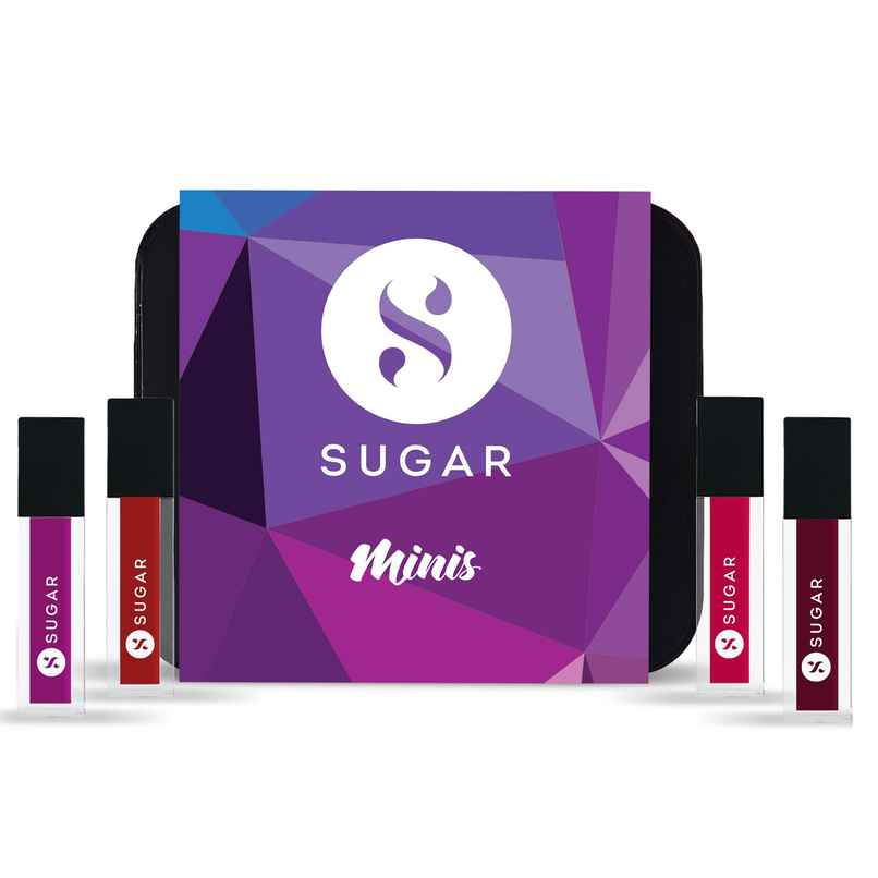 SUGAR Cosmetics Smudge Me Not Liquid Mini Lipstick Set | Bold Set