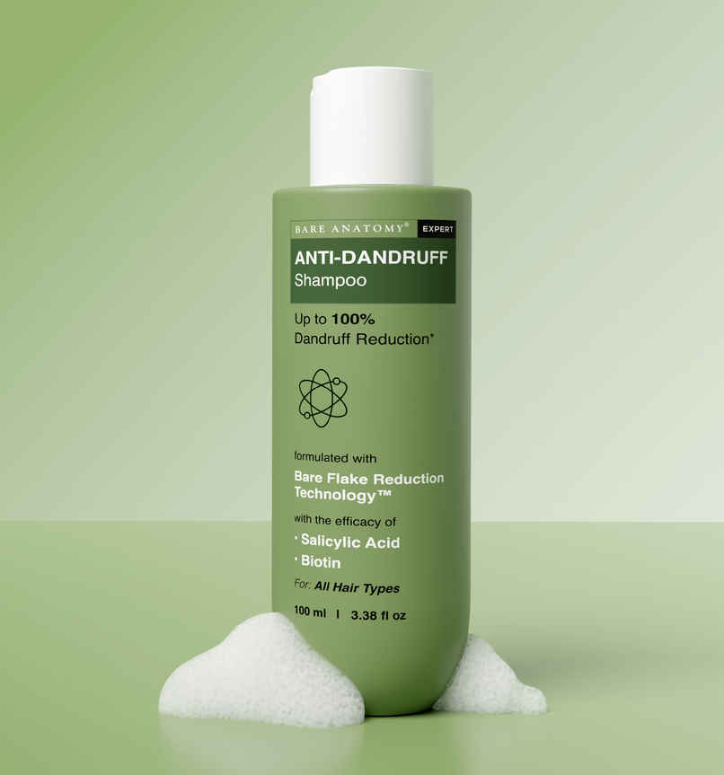 Bare Anatomy Anti-Dandruff Shampoo | Upto 100% Dandruff Reduction| Salicylic Acid, Biotin