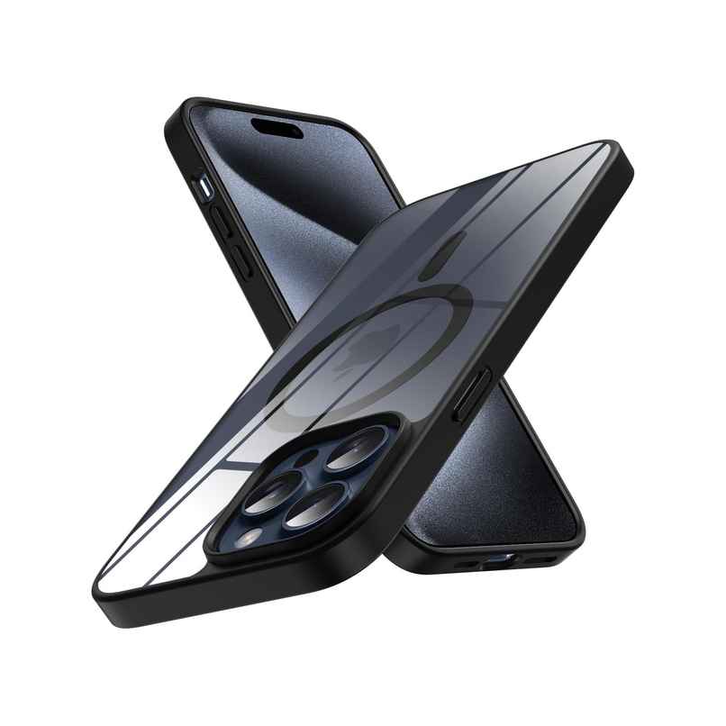 ExpressB For iPhone 15 Pro Max Case Thin Matte Anti-Scratch For Magsafe Shockproof Protect - Black